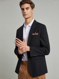 Men's Suits Men Blazer Black Seersucker Single Breasted Slim Fit Fashion 2022 Autumn Spring Thin Jackets Wedding Groom Wear Plus 6XL