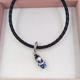 925 Sterling Silver Chain Pandora Jewelry Kit Kit de suprimentos japoneses em pulseira azul de quimono Charms Pulseira de pulso para mulheres Chain Chain Pop Contas Colares 798595C01