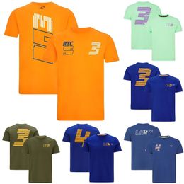 F1 Team T-Shirt Formel-1-Fahrer T-Shirts Rennanzug kurzärmelig Sommer Casual Schnell trockener Trikots Extrem Sport Männer Frauen T-Shirt