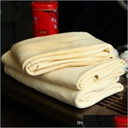 Towel Drying Cleaning Towel Natural Genuine Leather Chamois Shammy Sponge Cloth Sheepskin Absorbent Car Washing 45X55Cm Drop Deliver Dhazn