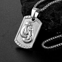 Pendant Necklaces Fashion Classic Punk Hip Hop Style Athletic Casual Boxing Gloves Necklace Men's Glamour Jewelry