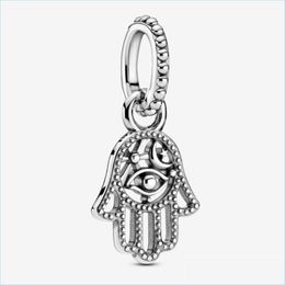 Charms 925 Sterling Sier Protective Hamsa Hand Dangle Charm Fit Original European Bracelet Fashion Jewelry Accessories Drop Delivery Dhjnh