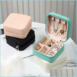 Jewellery Pouches Bags Jewellery Pouches Bags 2022 Organiser Display Travel Case Boxes Portable Box Leather Storage Joyeros Organizador Dh8Mu