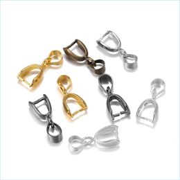 Clasps Hooks 20Pcs/Lot Copper Charm Bail Beads Melon Seeds Buckle 17X6Mm Plated Pendants Clasp Clips For Diy Jewelry Making Necklace Dh9Go