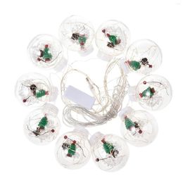 Christmas Decorations Curtain Lights Ball Outdoor String LED Transparent Tree Decor Globe Fairy Window For Curta