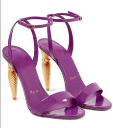 Nice heels Elegant Women Shoes Lipqueen 100MM SANDALS high heels ankle strap wedding party dress pumps red-soles block heel luxury designer