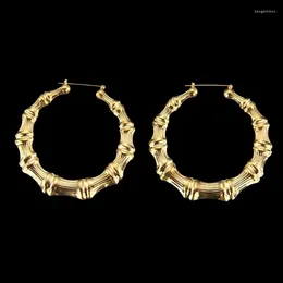 Hoop Earrings 2022 Bamboo For Women Gold Plated Round Dangle Fashion Big Large Square Heart