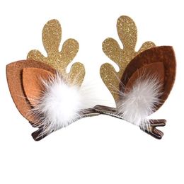 Christmas Antler Hair Clips Adult Children Hairpins Party Head Ornaments Kids Creative Christmas Birthday Gifts RRE15051