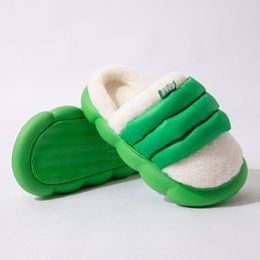 Thick Sole Cotton Slippers Winter Home Non-Slip Silent Indoor Plush Soft And Comfortable Leisure