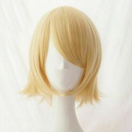 Popular Vocaloid Kagamine Rin Short Blonde Cosplay Hair Wig