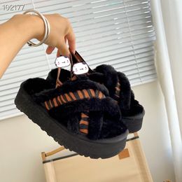 2022 Newly arrived Australian women's slippers warm Snow boots Thick soled cross slippers WGG Fashion leopard print multicolor indoor and outdoor US4-13