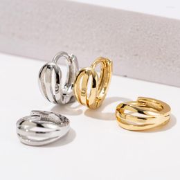 Hoop Earrings Creative Mini 9mm No Fade Hoops Huggies For Women Geometric Gold Color Round Earring Piercing Accessory Jewelry Gift