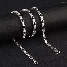 Chains Simple Stainless Steel Basic Box Chain Square All-match Hip-hop Men Women Couples Do Not Fade Sweater Accessories Jewelry