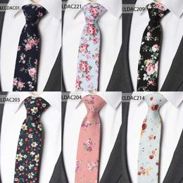 Neck Ties Tie Men Fashionable Cotton Flower Classical Colourful Floral Lovely Mens Skinny Wedding Party Gift Tie