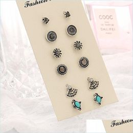 Stud Idealway Cute Pearl Crystal Elephant Flower Sector Shape Stud For Women Resin Beads Earrings 404 B3 Drop Delivery 2022 Jewellery Ea Dh6Ng