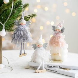 New Year 2022 Presents Soft Plush Girl Doll Christmas Decoration Xmas Ornament Toys Christmas Tree Pendant Cafe Home Decor RRE15116