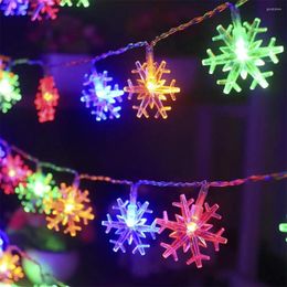 Strings Colorful LED String Lights Stars Snowflakes Fairy Garland USB Battery Christmas Tree Party Bedroom Outdoor Decorations