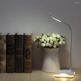 Table Lamps Coquimbo Clover Desk Lamp For Reading Dimmable LED USB Charging Port 5W Touch Switch 3 Level Brightness Light