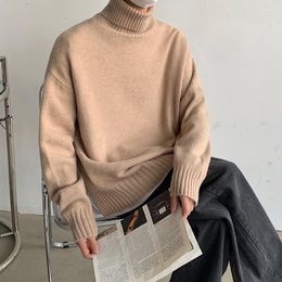 Men's Sweaters Fashion Mens Clothes Loose Tops Jumper Streetwear Men Casual Solid Long Sleeve 2022 Autumn Winter Warm Knitted Pullover