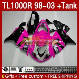 & Tank Fairings For SUZUKI TL-1000R SRAD TL-1000 TL 1000 R 1000R 98-03 Bodywork 162No.135 TL1000R 1998 1999 2000 01 02 03 TL1000 R 98 99 00 2001 2002 2003 Fairing pink glossy