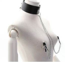 Adult Toys sm torture device dog leash dog collar chain nipple clip male and female slave sex