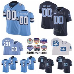 NCAA College Football North Carolina Tar Heels Jersey 10 Drake Maye 28 Omarion Hampton 23 George Pettaway 8 Paysour 5 JJ Jones 3 Antoine Green University Embroidery