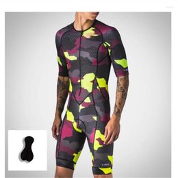 Racing Sets 2022 Wholesale Custom Sublimation Spandex Breathable Triathlon Clothing Men Suit Cycling Jumpsuit