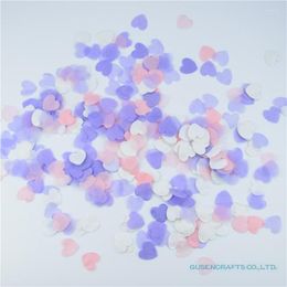 Party Decoration 30g/bag 2.5cm/1inch Light Pink White And Purple Circle Heart Tissue Paper Confetti Wedding Table Decorations