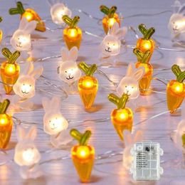 Strings 2M/3M Fairy Easter Shaped Chick Lights Copper Wire Led Rope Night Light Home Holiday Window Decoration Party Supplies