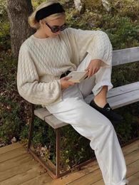 Women's Sweaters Autumn And Winter Women Hedging Coarse Twist Knit Sweater Cable