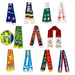 Scarves 135cm 4 Size National Team Scarf Banner Polyester Fan Football Match Gift Flag Decoration Soccer Cup