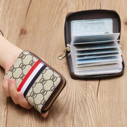 Card Holders 2022 new card bag women's zipper driver's license cover small coin purse wallet men's credit folder