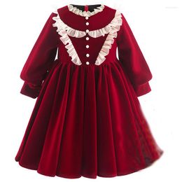 Girl Dresses Style Girls Wedding Dress Autumn And Winter Christmas Halloween Plus Velvet In The Princess Fashion