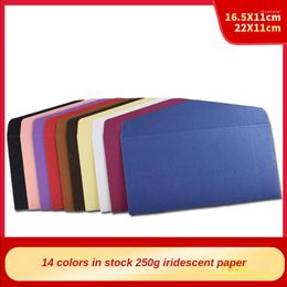 Gift Wrap 5PCS Pearlescent Paper Envelope Stamping Invitation Mini Enveloppe Polymailer Bag