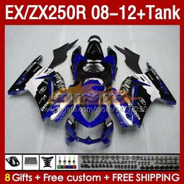 OEM Fairings & Tank For KAWASAKI NINJA ZX250R EX ZX 250R ZX250 EX250 R 08-12 163No.34 blue stock EX250R 08 09 10 11 12 ZX-250R 2008 2009 2010 2011 2012 Injection Fairing