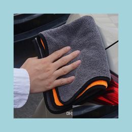 Towel 2X 30X30Cm Super Absorbent Car Wash Cloth Microfiber Towel Cleaning Drying Cloths Rag Detailing Care Polishing Drop Delivery 2 Dhbfz