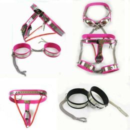 Sex toy toys masager massager adult Toys Chastity Belt with Removable Cage Pants Restraint Bra Thigh Cuff Erotic Toy for Couple Adult Game 6H3P