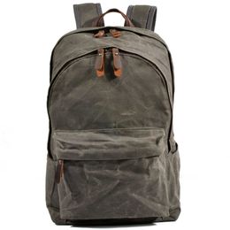 Zaino stile Muchuan borsa in stoffa da donna tela cerata olio zaino da esterno scuola di alpinismo da uomo di grande capacità 221015