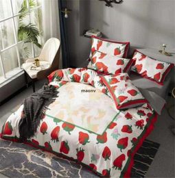 Designers de moda conjuntos de cama de travesseiro 2pcs edredoms setvelvet tampa lençol de tampa de edredão confortável king size size