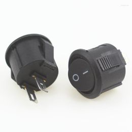 Switch 5pcs/10pcs 16mm Diameter Small Round Boat Rocker Switches Black Mini White Red 2 Pin ON-OFF