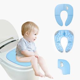 Potties Seats Lovely Polar Bear Baby Travel Folding Potty Toddler Portable Toilet Training Seat Cover Urinal Cushion Child Pot Chair Pad T221014