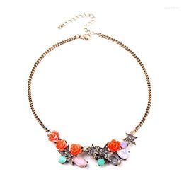 Choker Modern Women Daily Collars Necklace Sweet Design 2022 Star Resin Flower Fashion Jewellry