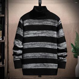 Men's Sweaters Streetwear Chic Casual Anti-pilling Autumn Sweater Knitwear Men Winter Striped For Daily Wear
