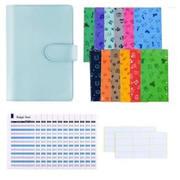 Gift Wrap 27 Pcs PU Budget Binder With Cash Envelope Weekly Calendar And Monthly Personal Plan 6-Ring