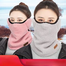 Berets Women Warm Plush Earmuffs Ear Protection Face Scarf Outdoor Cold Winter Accessories Adjustable Extender For Mask Fashion