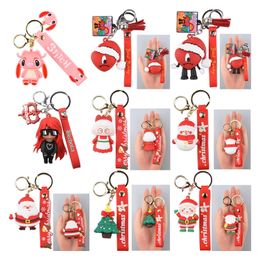 3D Bad Bunny & christmase Keyrings badbunny Soft PVC Keyring Accessories CrocCharms Keychain Croc Keychain Wholesale christmas gift for woman and child