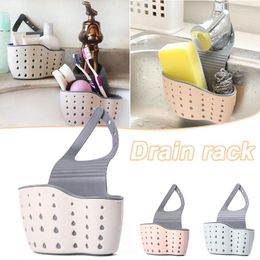 Storage Boxes Sink Shelf Soap Sponge Drain Rack Rubber Basket Bag Faucet Holder Adjustable Kitchen Accessory GRSA889