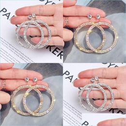 Hoop Huggie Hoop Hie Metal Hyperbole Round Women Dangle Earrings Fashion Female Korean Simple Jewelry Circle Drop Delivery 2022 Earri Dhqrf