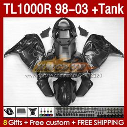 & Tank Fairings For SUZUKI TL-1000R SRAD TL-1000 TL 1000 R 1000R 98-03 Bodywork 162No.162 TL1000R 1998 1999 2000 01 02 03 TL1000 R 98 99 00 2001 2002 2003 Fairing grey flames
