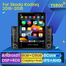 Car Dvd Radio Multimedia Video Player Android for Skoda Kodiaq 2016 - 2021 Karoq NU7 2017 - 2021 Tesla Style Navigation GPS